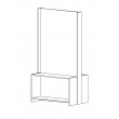 Free-standing Office Partition - Double Sided Open Shelves
